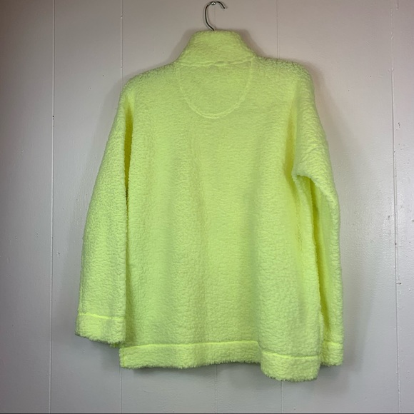Aerie by American Eagle Neon Sherpa Pullover Oversize Sweater Highlighter - Picture 2 of 10
